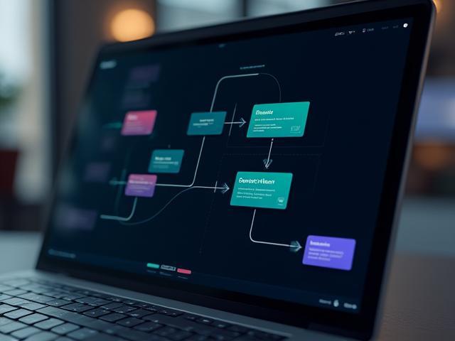 Synectis SaaS workflow automation builder interface.
